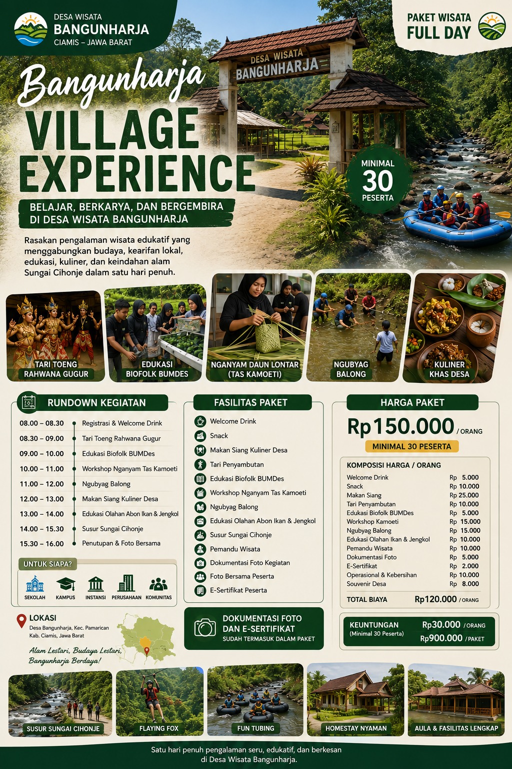 (FULL DAY) Wisata Desa Bangunharja Village Experience